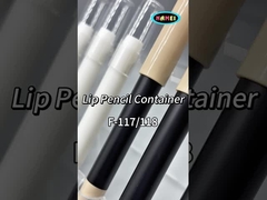 Tubes de rouge à lèvres en plastique transparent avec pinceau à lèvres pour emballage cosmétique