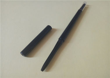 Crayon automatique en plastique de lèvre de maquillage, revêtement imperméable de lèvre de couleur noire