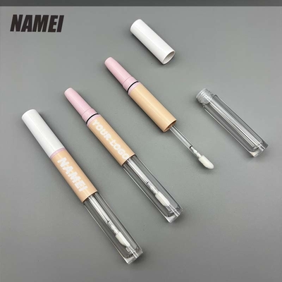 Un bon prix. 2 en 1 Doubles côtés luxe baume à lèvres vide bâtonneuse contenant des glissières pour les lèvres tube rouge à lèvres tube tube glissière pour les lèvres en ligne