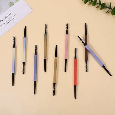 Un bon prix. En gros Conception de logo privé personnalisé à double tête Slim Tube Conteneur de stylo de sourcils avec pinceau de l'usine en ligne