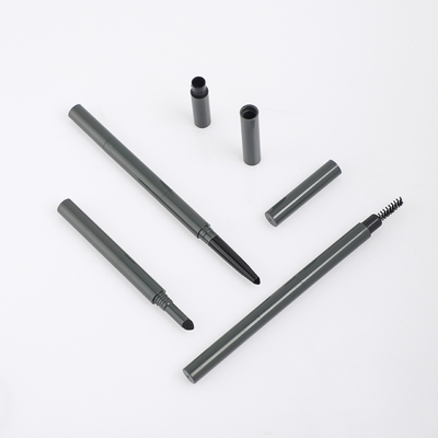 Un bon prix. 3 en 1 emballage cosmétique crayon rond de sourcils tube vide peut remplir le fond de crayon en plastique de sourcils contenant en gros en ligne