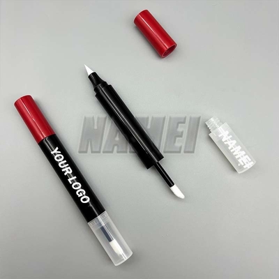 Un bon prix. 2 en 1 tube d'ombrage pour les yeux liquide tube vide en plastique avec baguette Logo personnalisé emballage cosmétique en ligne