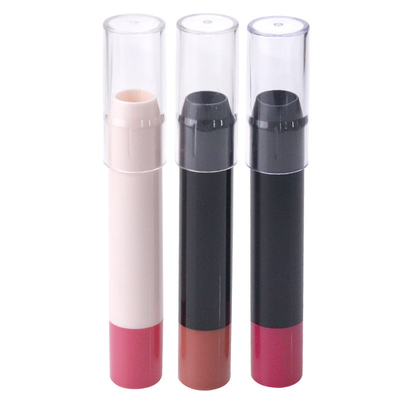 Un bon prix. Impression de logo en blanc noir en forme ronde et vide récipient de rouge à lèvres de baume à lèvres fondation tubes à bâton de correcteur en ligne